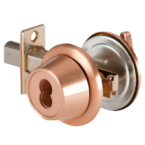 BEST 8T37KSTK612 T Series Tubular Deadbolt 2-3/4 Backset 7-Pin Housing; Single-Keyed x Turnknob Standard Deadbolt Satin Bronze Clear Coated