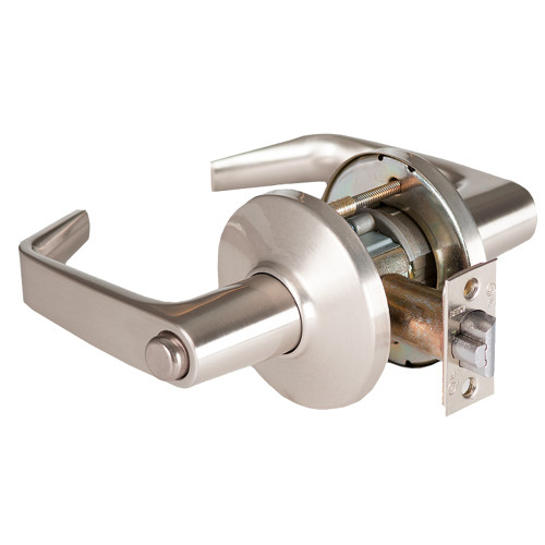 BEST 9K30L15DSTK619 Grade 1 Privacy Cylindrical Lock 15 Lever D Rose Non-Keyed Satin Nickel Finish 2-3/4 ANSI Strike Non-handed