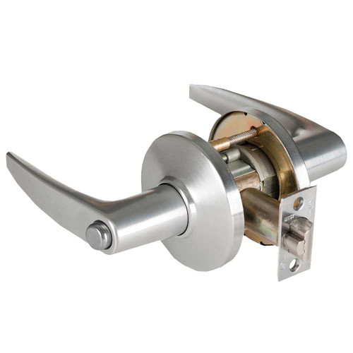 BEST 9K30L16DSTK626 Grade 1 Privacy Cylindrical Lock 16 Lever D Rose Non-Keyed Satin Chrome Finish 2-3/4 ANSI Strike Non-handed 9K30L16DSTK626
