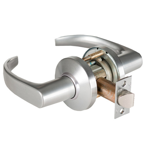 BEST 9K30N14CSTK626 Grade 1 Passage Cylindrical Lock 14 Lever C Rose Non-Keyed Satin Chrome Finish 2-3/4 ANSI Strike Non-handed