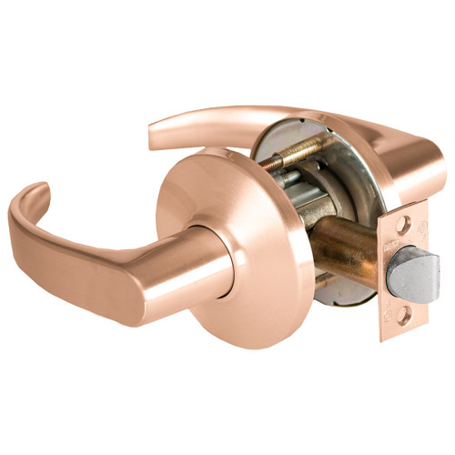 BEST 9K30N14DS3612 Grade 1 Passage Cylindrical Lock 14 Lever D Rose Non-Keyed Satin Bronze Finish 4-7/8 ANSI Strike Non-handed