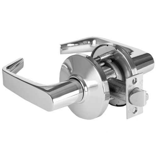 BEST 9K30N15DS3625 Grade 1 Passage Cylindrical Lock 15 Lever D Rose Non-Keyed Bright Chrome Finish 4-7/8 ANSI Strike Non-handed