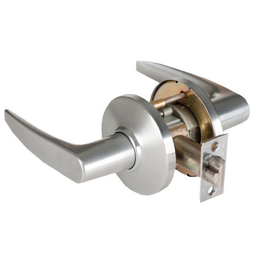 BEST 9K30N16DS3626AM Grade 1 Passage Cylindrical Lock 16 Lever D Rose Non-Keyed Satin Chrome Anti-Microbial Finish 4-7/8 ANSI Strike Non-handed