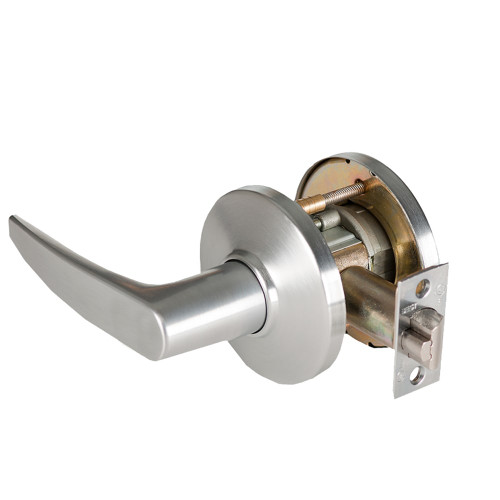 BEST 9K30Y16DS3626 Grade 1 Exit Cylindrical Lock 16 Lever D Rose Non-Keyed Satin Chrome Finish 4-7/8 ANSI Strike Non-handed