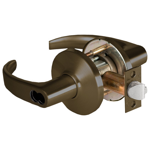 BEST 9K37AB14DS3613 Grade 1 Entrance Cylindrical Lock 14 Lever D Rose SFIC Less Core Oil-Rubbed Bronze Finish 4-7/8 ANSI Strike Non-handed