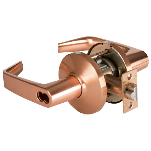 BEST 9K37AB15DSTK612 Grade 1 Entrance Cylindrical Lock 15 Lever D Rose SFIC Less Core Satin Bronze Finish 2-3/4 ANSI Strike Non-handed