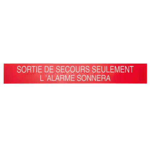 Von Duprin SIGN.1001 Alarm Sign French SIGN.1001