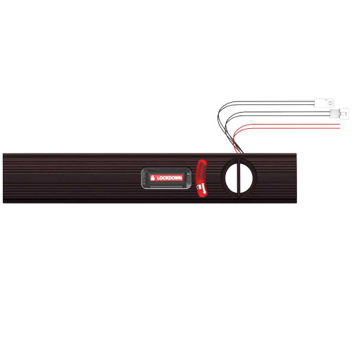 Von Duprin 967243 SP313 Emergency Secure Lockdown Kit for Von Duprin 35A QEL 48 Exit Devices Visual Indicator Red with White Icon and LOCKDOWN Text Dark Bronze Painted Finish Field Reversible 967243 SP313