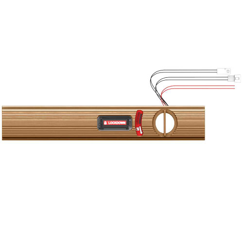 Von Duprin 967241 US10 Emergency Secure Lockdown Kit for Von Duprin 33A QEL 48 Exit Devices Visual Indicator Red with White Icon and LOCKDOWN Text Satin Bronze Clear Coated Finish Field Reversible 967241 US10