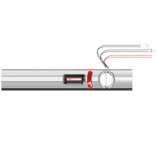 Von Duprin 967244 US26 Emergency Secure Lockdown Kit for Von Duprin 98 QEL 36 Exit Devices Visual Indicator Red with White Icon and LOCKDOWN Text Bright Chrome Finish Field Reversible 967244 US26