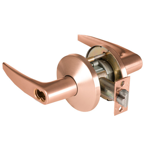 BEST 9K37D16LS3612 Grade 1 Storeroom Cylindrical Lock 16 Lever L Rose SFIC Less Core Satin Bronze Finish 4-7/8 ANSI Strike Non-handed