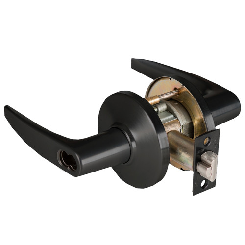 BEST 9K37E16DS3622 Grade 1 Service Station Cylindrical Lock 16 Lever D Rose SFIC Less Core Matte Black Finish 4-7/8 ANSI Strike Non-handed