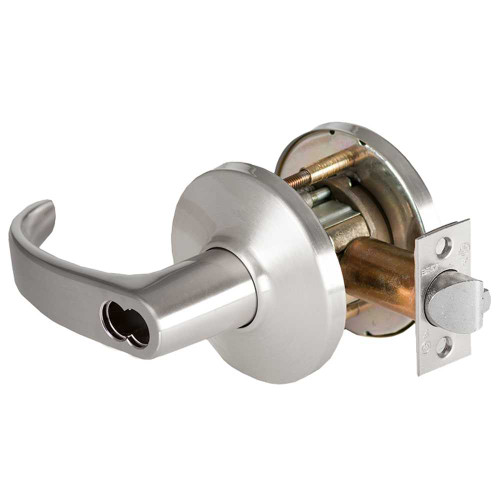 BEST 9K37RZ14DS3626 Grade 1 Closet/Storeroom Cylindrical Lock 14 Lever D Rose SFIC Less Core Satin Chrome Finish 4-7/8 ANSI Strike Non-handed 9K37RZ14DS3626