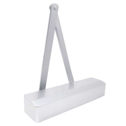 BEST HD8016 SPA 689 Grade 1 Heavy Duty Surface Door Closer Adjustable Size 1-6 Heavy Duty Parallel Arm Push Side Aluminum Painted Finish Non-handed HD8016 SPA 689