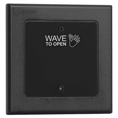 Camden CM-332/41W SureWave CM-332 Series Touchless Switch 1 to 28 Range 2 Relays Double Gang Hand Icon/'Wave to Open' Text Faceplate Black Finish CM-332/41W