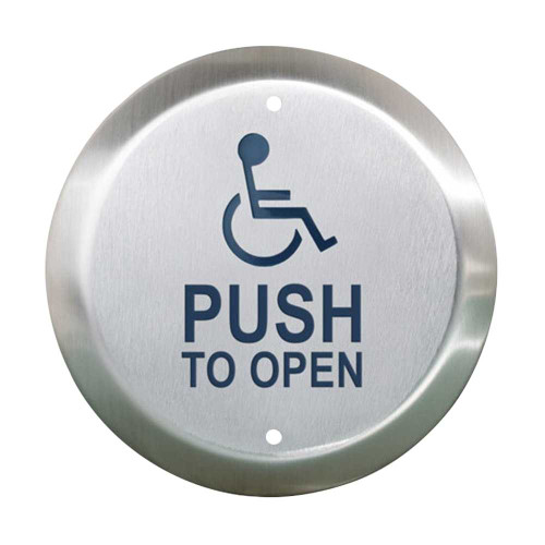 Camden CM-40/4 All-Active Switch 4-1/2 Round Switch SPDT Wheelchair/PUSH TO OPEN Blue CM-40/4