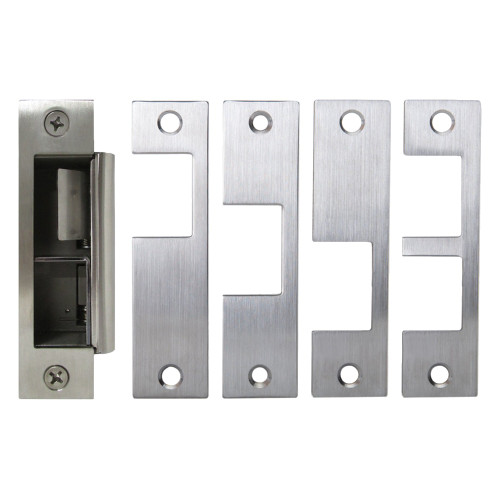 Camden CX-ED1579L Grade 1 Electric Strike 12/24 VDC/AC {3} Hour Fire Rated Fail Safe/Fail Secure 3/4 Latch Projection Latch Monitoring For Use with Mortise and Cylindrical Locks Satin Stainless Steel Finish