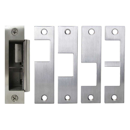 Camden CX-ED1579L Grade 1 Electric Strike 12/24 VDC/AC {3} Hour Fire Rated Fail Safe/Fail Secure 3/4 Latch Projection Latch Monitoring For Use with Mortise and Cylindrical Locks Satin Stainless Steel Finish CX-ED1579L