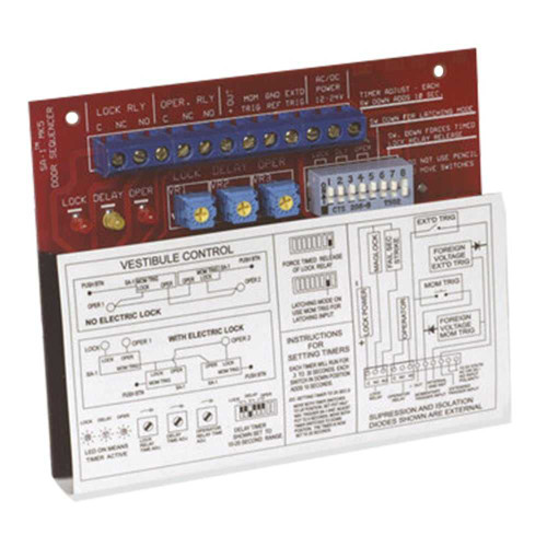Camden CX-SA1 Door Sequencer 12/24 VDC/AC Includes 2 Dry/2 Wet/2 SPDT Relays 05-30 Second Time Delay Options Separate Momentary and Extended Trigger Inputs CX-SA1