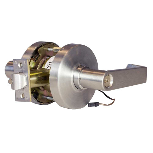 Command Access Technologies CL180EU L6 626 12V Electrified Cylindrical Lock Fail Secure 12V L6 Lever Schlage C Keyway Satin Chrome CL180EU L6 626 12V