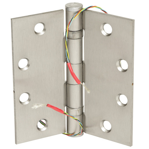 Command Access Technologies ETH4W4540 626 CH-BB79 Energy Transfer Hinge 4-1/2 x 4 5 Knuckle Standard Weight 4-Wire 26 Gauge Satin Chromium Plated Finish