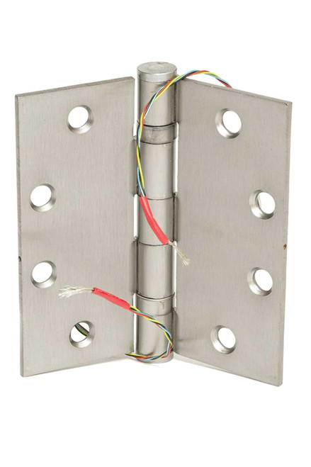 Command Access Technologies ETH4W4550 626 CH-BB79 Energy Transfer Hinge 4-1/2 x 5 5 Knuckle Standard Weight 4-Wire 26 Gauge Satin Chromium Plated Finish ETH4W4550 626 CH-BB79