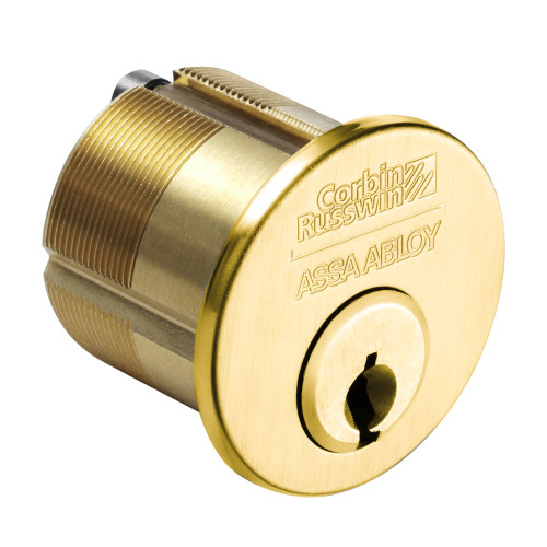 Corbin Russwin 1000-114-A02-6-L4 605 1-1/4 In Mortise Cylinder L4 Keyway A02 Straight Cam Bright Brass