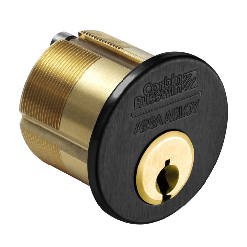 Corbin Russwin 1000-118-A01-6-59B2 622 1-1/8 In Mortise Cylinder 59B2 Keyway A01 Cloverleaf Cam Flat Black