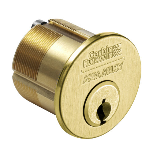 Corbin Russwin 1000-118-A02-6-H4 606 1-1/8 In Mortise Cylinder H4 Keyway A02 Straight Cam Satin Brass
