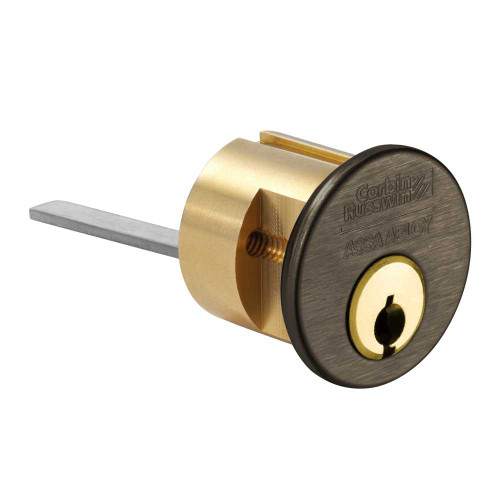 Corbin Russwin 3000-200-6-59A1 722 6-Pin Rim Cylinder 59A1 Keyway Black Oxidized Bronze 3000-200-6-59A1 722