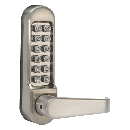 Kaba Simplex LD471-48-32D-41 Light Duty Pushbutton Lever Lock 2-3/8 Backset Passage Satin Stainless Steel