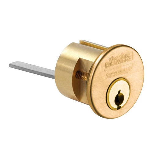 Corbin Russwin 3000-200-7-27 611 7-Pin Rim Cylinder 27 Keyway Bright Bronze 3000-200-7-27 611