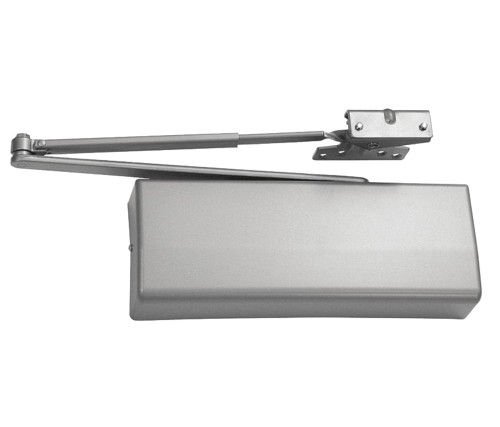 Corbin Russwin DC8210 689 Grade 1 Surface Door Closer Double Lever Arm with PA Bracket Push or Pull Side Mount Size 1 to 6 Full Cover Non-Handed Aluminum Painted