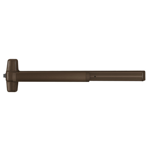 Von Duprin 99EO 4 313 Grade 1 Rim Exit Bar Wide Stile Pushpad 48 Device Exit Only Less Trim Hex Key Dogging Dark Bronze Anodized Aluminum Finish Non-handed