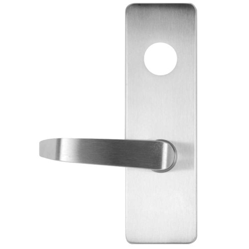 Detex 09DNS LHR 626 DN Lever Trim with Cylinder Hole Left Hand Reverse for 40/50/51 Series Devices S Lever Style Satin Chrome 09DNS LHR 626