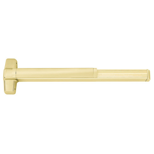 Von Duprin RXQEL9949K-BE 4 US4 Grade 1 Concealed Vertical Cable Exit Bar 48 Device 82 to 96 Door Height Passage Function Knob with Escutcheon Motorized Latch Retraction Request to Exit Switch Less Dogging Satin Brass Finish Field Reversible