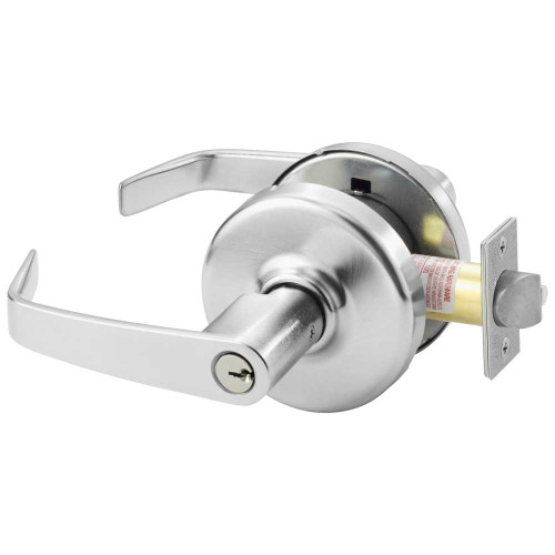 Corbin Russwin CL3172 NZD 626 Grade 1 Apartment/Exit Cylindrical Lock Newport Lever D Rose Conventional Cylinder Satin Chrome Finish Non-handed CL3172 NZD 626
