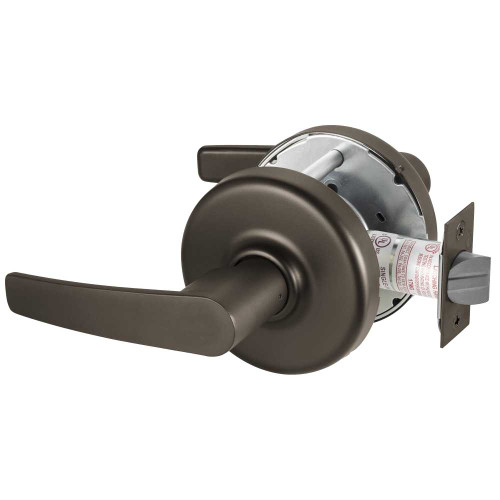 Corbin Russwin CL3310 AZD 613E SA134 Grade 1 Passage/Closet Cylindrical Lock Armstrong Lever Non-Keyed Dark Oxidized Bronze Finish Non-handed 1-3/4 Strike Lip Dimension CL3310 AZD 613E SA134