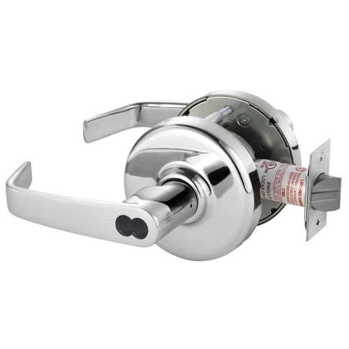 Corbin Russwin CL3351 NZD 625 CL6 Grade 1 Entrance/Office Cylindrical Lock Newport Lever LFIC 6-Pin Less Core Bright Chrome Finish Non-handed CL3351 NZD 625 CL6