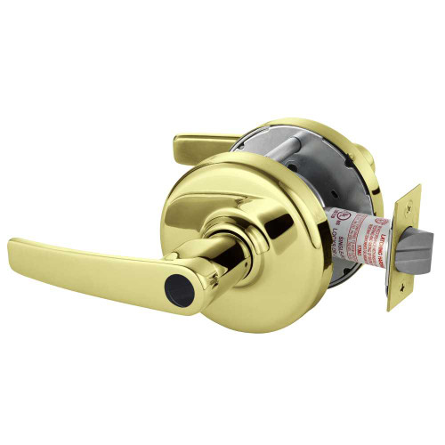 Corbin Russwin CL3355 AZD 605 LC Grade 1 Classroom Cylindrical Lock Armstrong Lever Conventional Less Cylinder Bright Brass Finish Non-handed CL3355 AZD 605 LC
