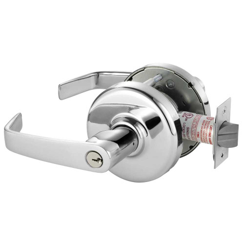 Corbin Russwin CL3355 NZD 625 Grade 1 Classroom Cylindrical Lock Newport Lever Conventional Cylinder Bright Chrome Finish Non-handed CL3355 NZD 625
