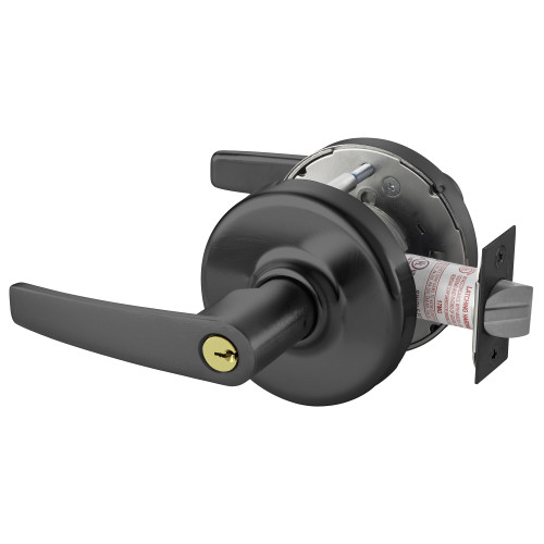 Corbin Russwin CL3357 AZD 722 Grade 1 Storeroom/Closet Cylindrical Lock Armstrong Lever Conventional Cylinder Flat Black Finish Non-handed