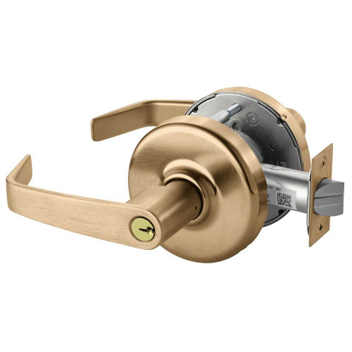 Corbin Russwin CL3357 NZD 612 Grade 1 Storeroom/Closet Cylindrical Lock Newport Lever Conventional Cylinder Satin Bronze Finish Non-handed CL3357 NZD 612