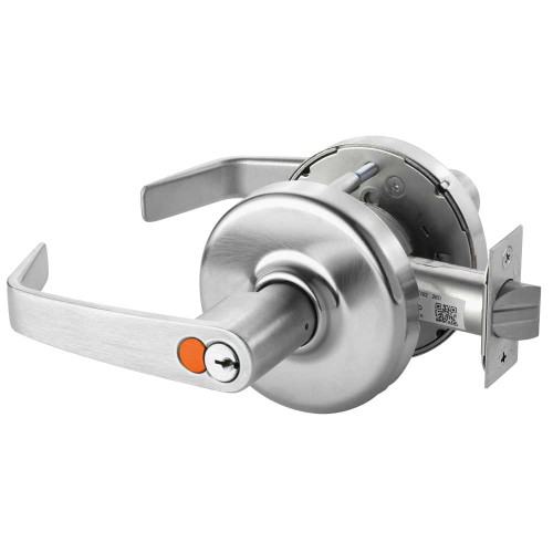 Corbin Russwin CL3357 NZD 626 CT6R Grade 1 Storeroom/Closet Cylindrical Lock Newport Lever LFIC Red Construction Core Satin Chrome Finish Non-handed CL3357 NZD 626 CT6R