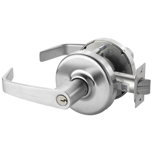 Corbin Russwin CL3357 NZD 626 D214 Grade 1 Storeroom/Closet Cylindrical Lock For Doors 2 to 2-1/4 Thick Newport Lever Conventional Cylinder Satin Chrome Finish Non-handed