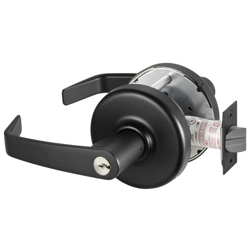 Corbin Russwin CL3357 NZD BSP Grade 1 Storeroom/Closet Cylindrical Lock Newport Lever Conventional Cylinder Black Suede Finish Non-handed CL3357 NZD BSP