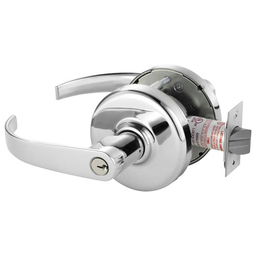Corbin Russwin CL3357 PZD 625 Grade 1 Storeroom/Closet Cylindrical Lock Princeton Lever Conventional Cylinder Bright Chrome Finish Non-handed CL3357 PZD 625