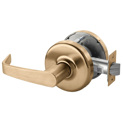 Corbin Russwin CL3380 NZD 612 Grade 1 Passage Lever x Blank Plate Cylindrical Lock Newport Lever Non-Keyed Satin Bronze Finish Non-handed