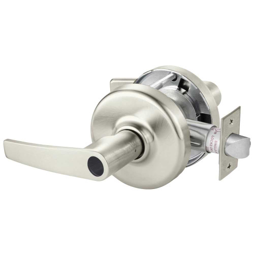 Corbin Russwin CL3555 AZD 619 LC Grade 1 Classroom Cylindrical Lock Armstrong Lever Conventional Less Cylinder Satin Nickel Finish Non-handed CL3555 AZD 619 LC
