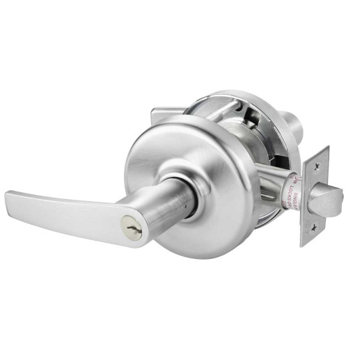 Corbin Russwin CL3555 AZD 626 Grade 1 Classroom Cylindrical Lock Armstrong Lever Conventional Cylinder Satin Chrome Finish Non-handed CL3555 AZD 626